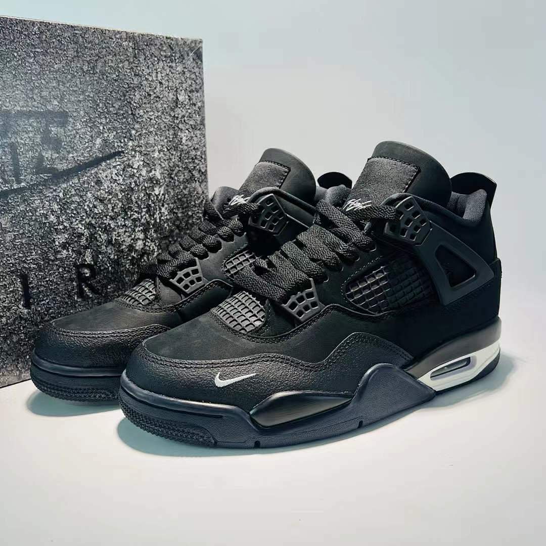 Nike Air Jordan 4 Retro 'Black Cat' (2020) CU1110-010 All Black Men's Sneakers Shoes