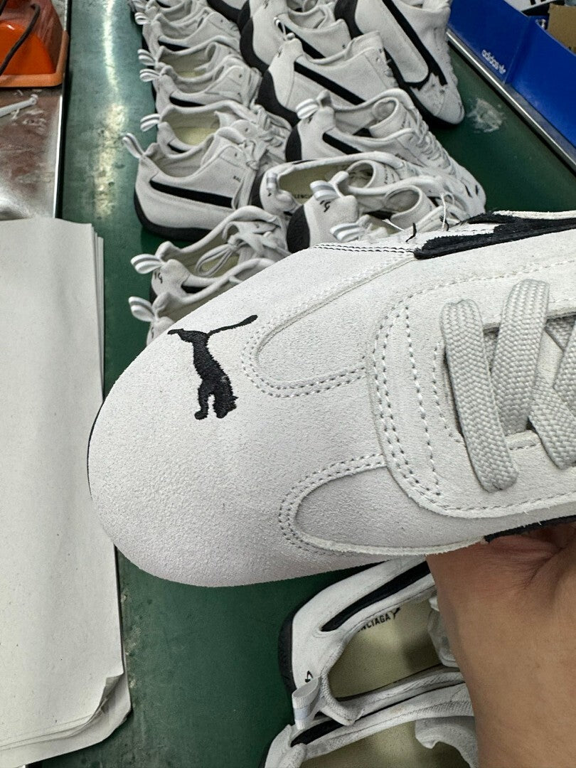 Balenciaga Puma Jordan White Black Speedcat Sneakers