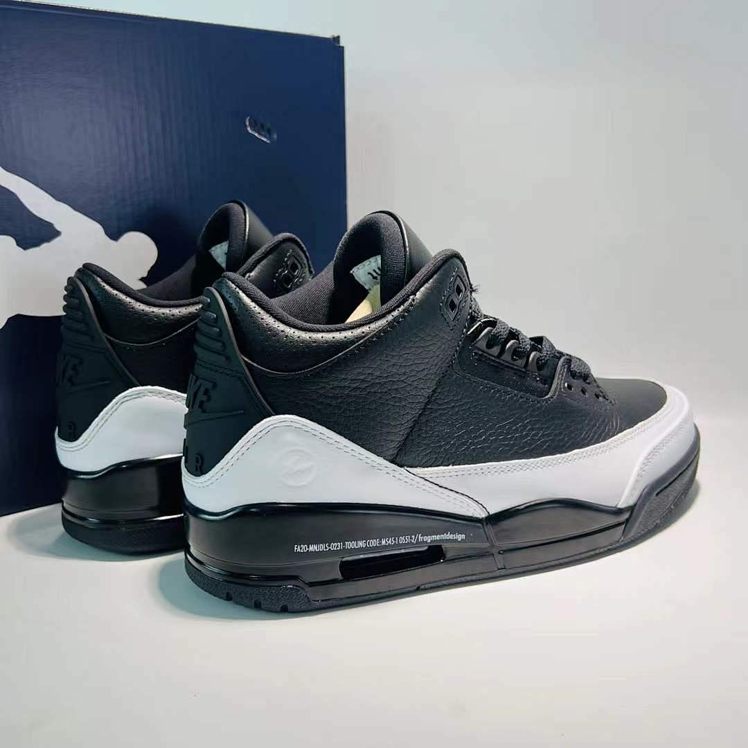 Nike Air Jordan 3 Retro SP Fragment Design Black White DA3595-100 Men's Sneakers