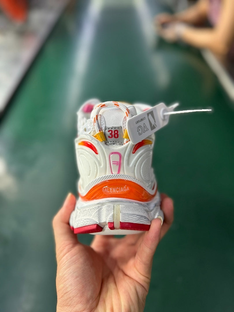 Balenciaga Runner Trainers White Pink Yellow Red 677403 W3RBN 9069
