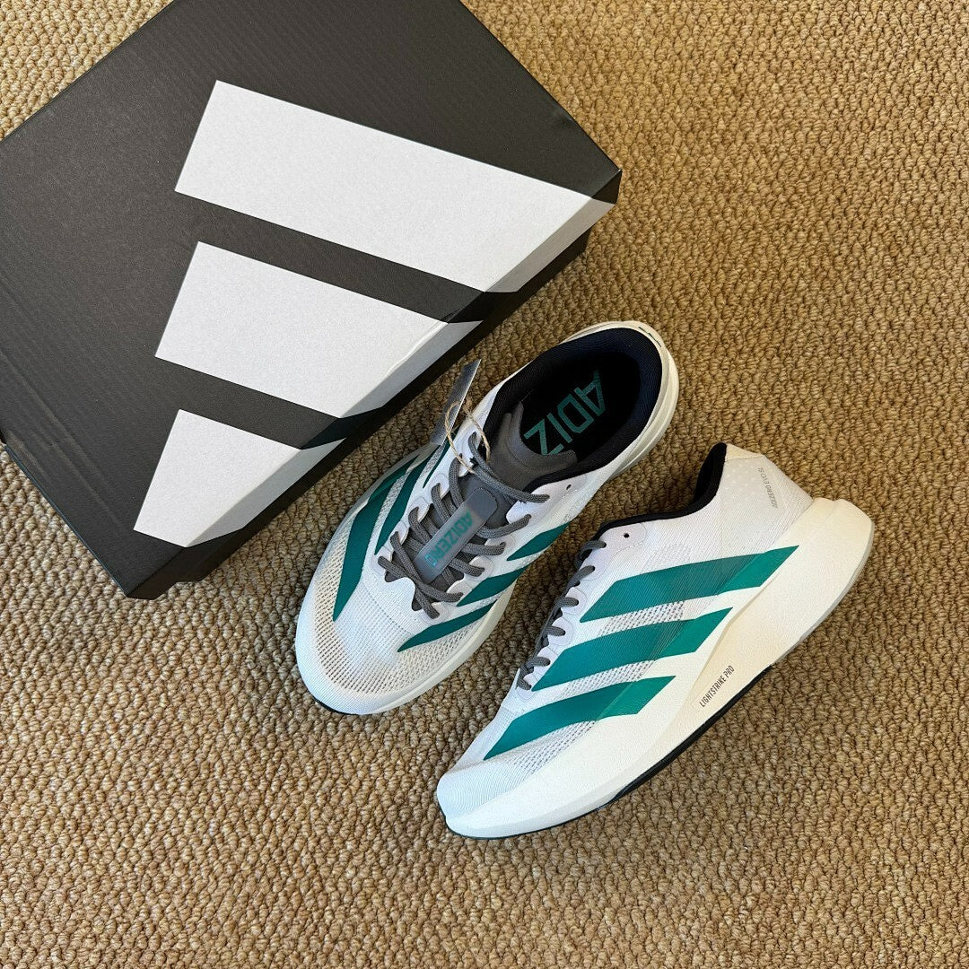 Adidas Adizero SL Shoes HQ1258 Cloud White / Dark Green / Core Black