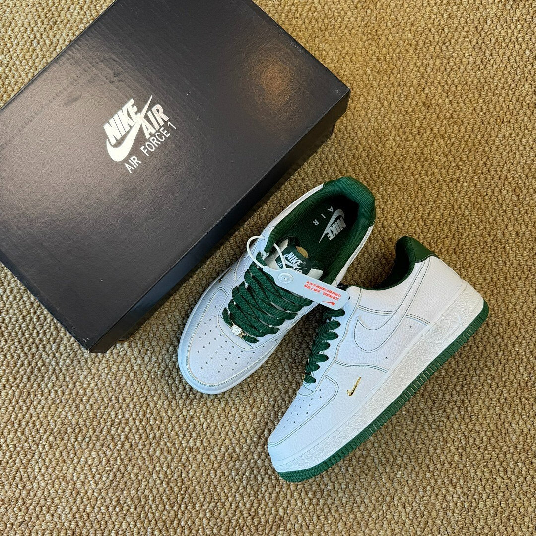 Nike Air Force 1 Low EMB White Pine Green Metallic Gold FJ4214-100