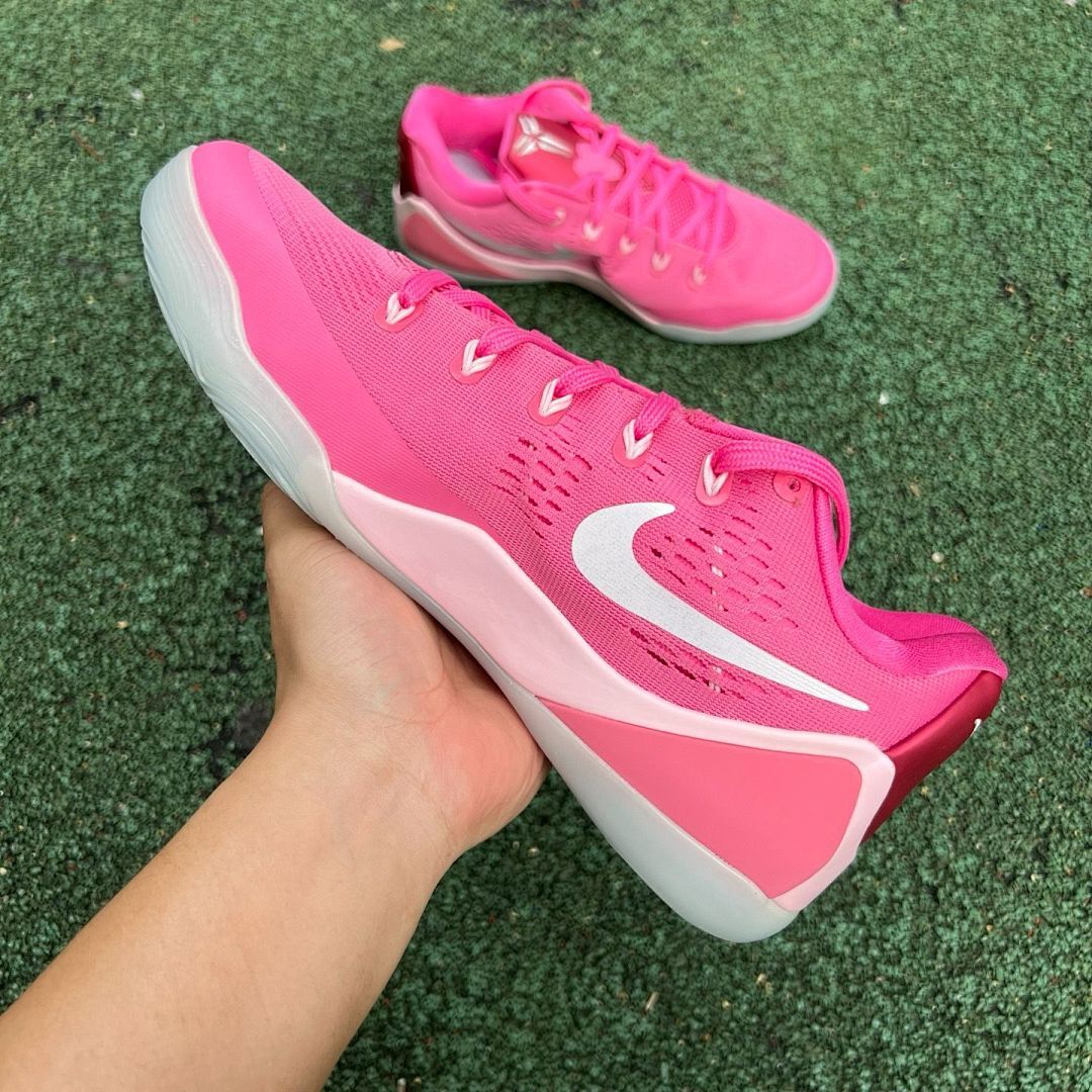 Nike Kobe 9 EM Low "Pink Fire" White Light Photo Blue 646701-616