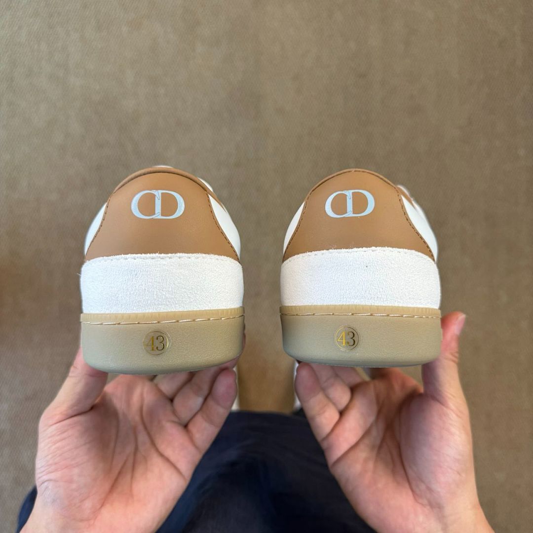 Dior B01 Sneaker White and Beige Smooth Calfskin and Suede