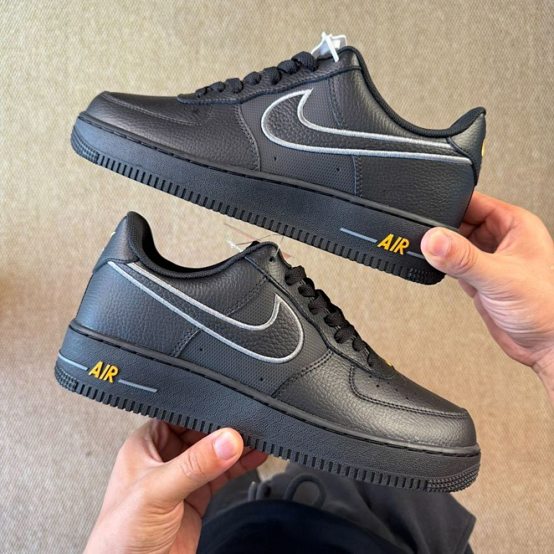 Nike Air Force 1 '07 Black White Yellow Strike DH7561-001