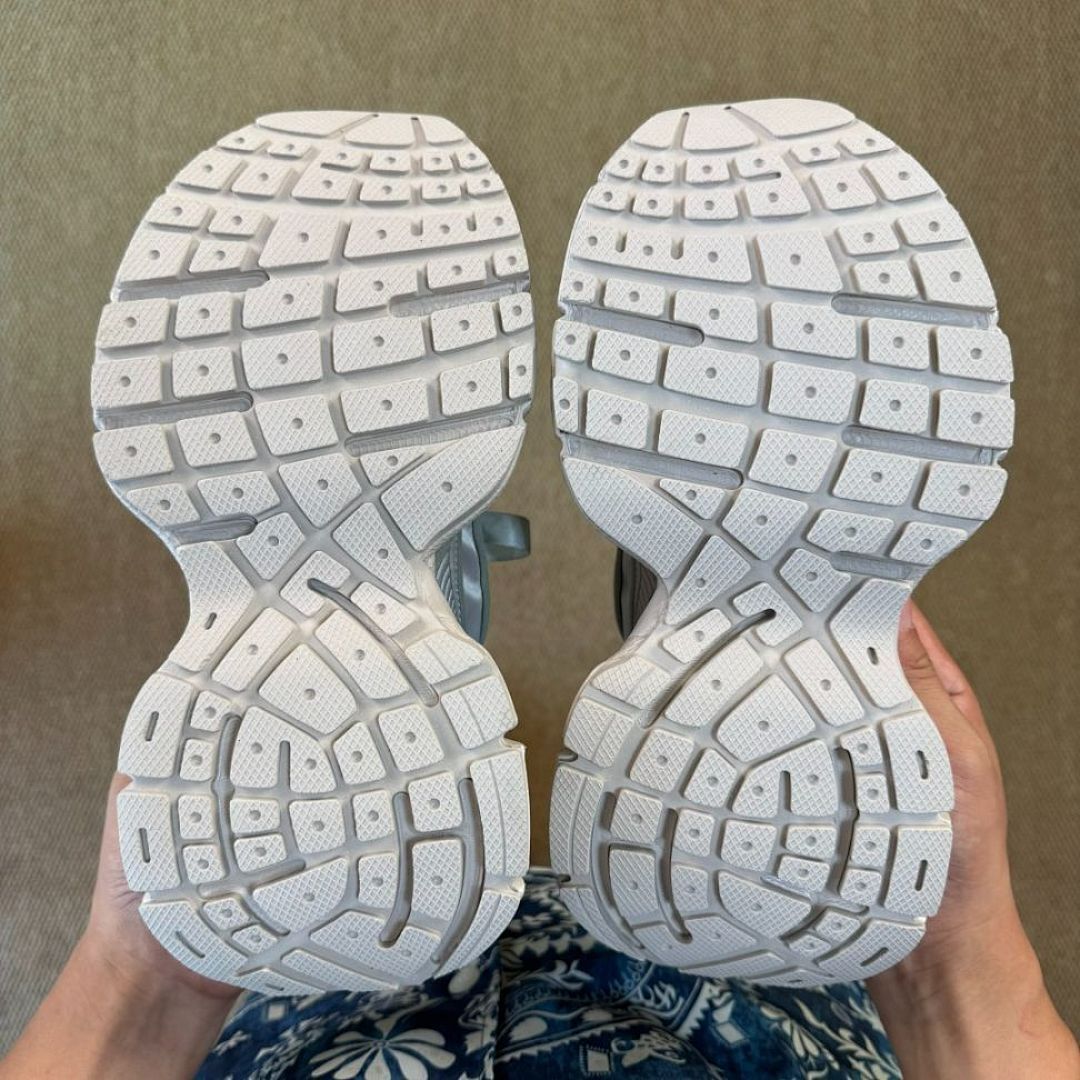 Balenciaga 3XL Trainer Sneakers Grey Green with Ribbon Laces