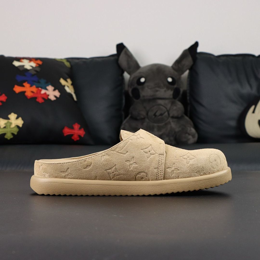 Louis Vuitton Dreamy Loafer Monogram-Embossed Suede Beige
