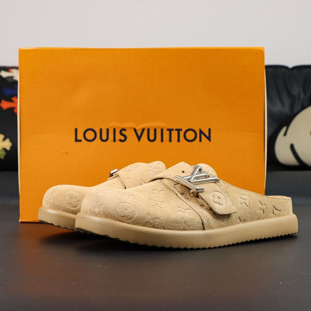 Louis Vuitton Dreamy Loafer Monogram-Embossed Suede Beige