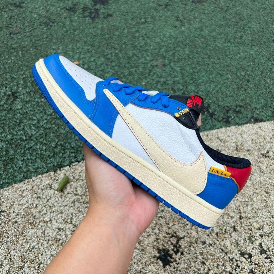 Union x Air Jordan 1 Low OG SP White University Blue Varsity Red FJ0870-100