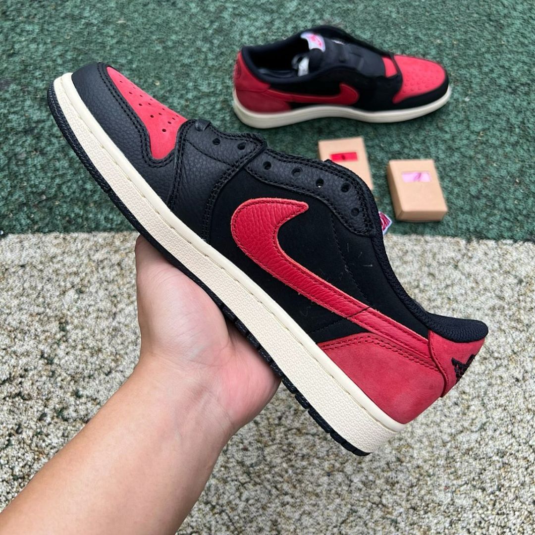 Travis Scott Air Jordan 1 Low OG Sample Black Red