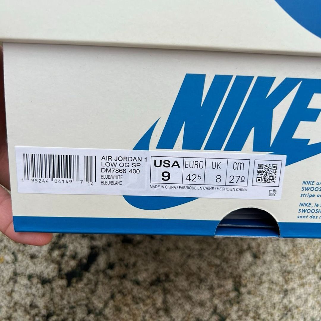 Travis Scott x fragment design x Air Jordan 1 Low OG 'Military Blue' Sample