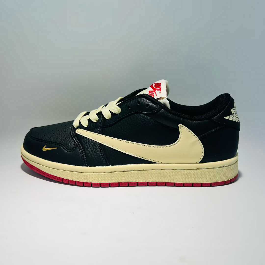 Travis Scott x Air Jordan 1 Low OG SP Phantom Black Red Cream Sneakers DM7866-001