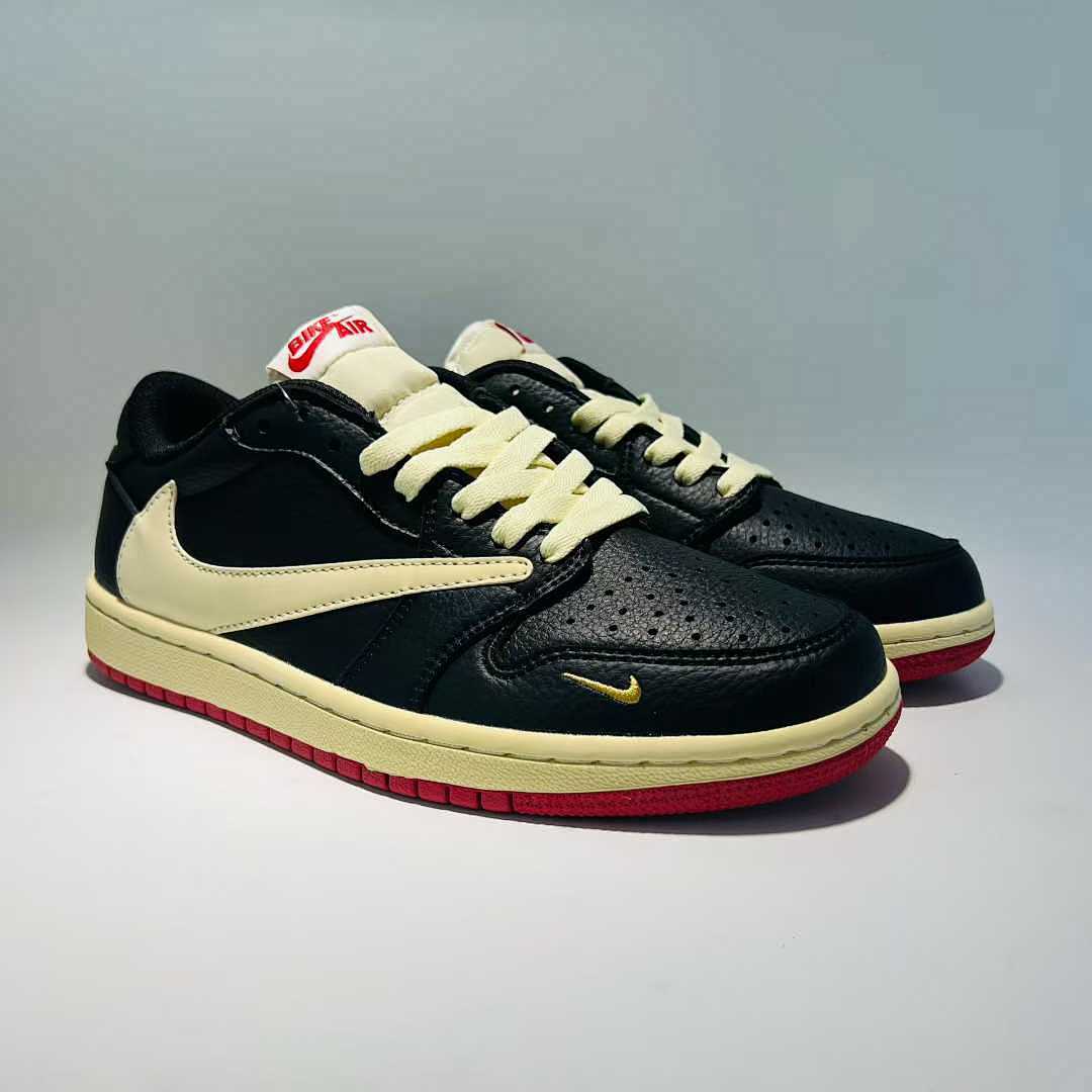 Travis Scott x Air Jordan 1 Low OG SP Phantom Black Red Cream Sneakers DM7866-001