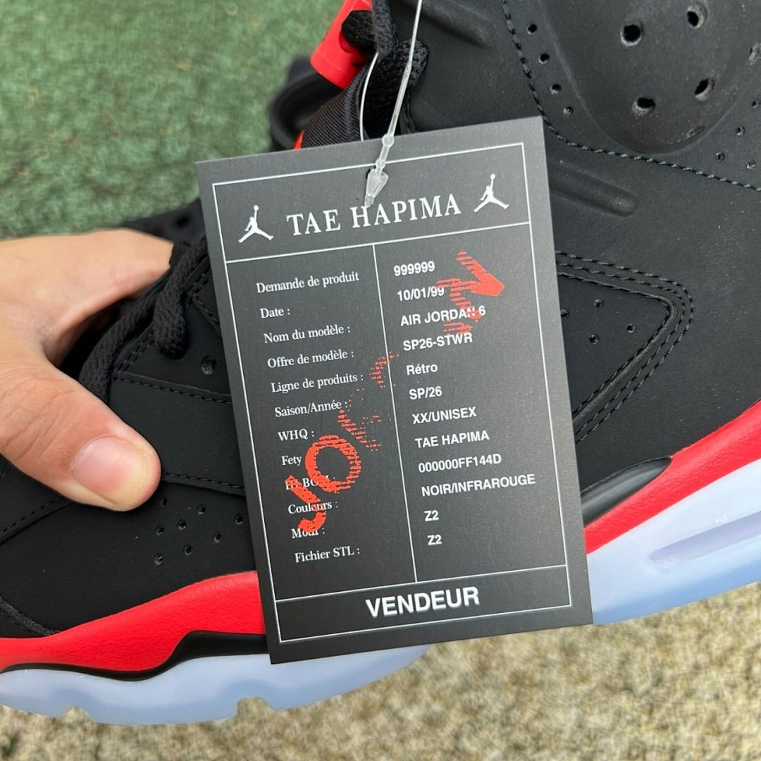 Air Jordan 6 Retro Infrared Black 384664-060