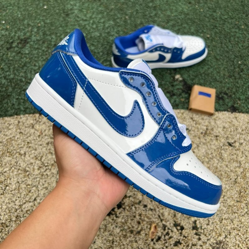 Air Jordan 1 Low Royal Blue Patent Leather