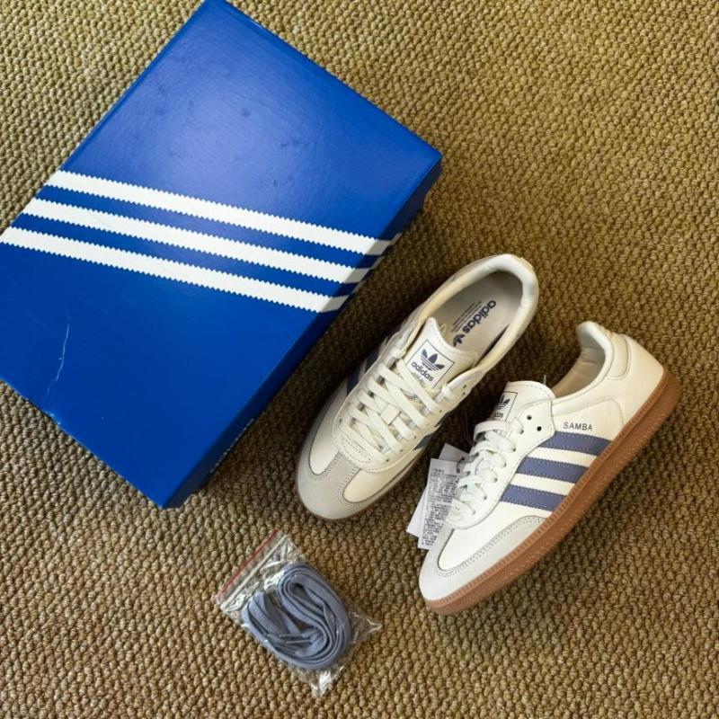 Adidas Samba OG Wonder White Blue Dawn Gum IE7015