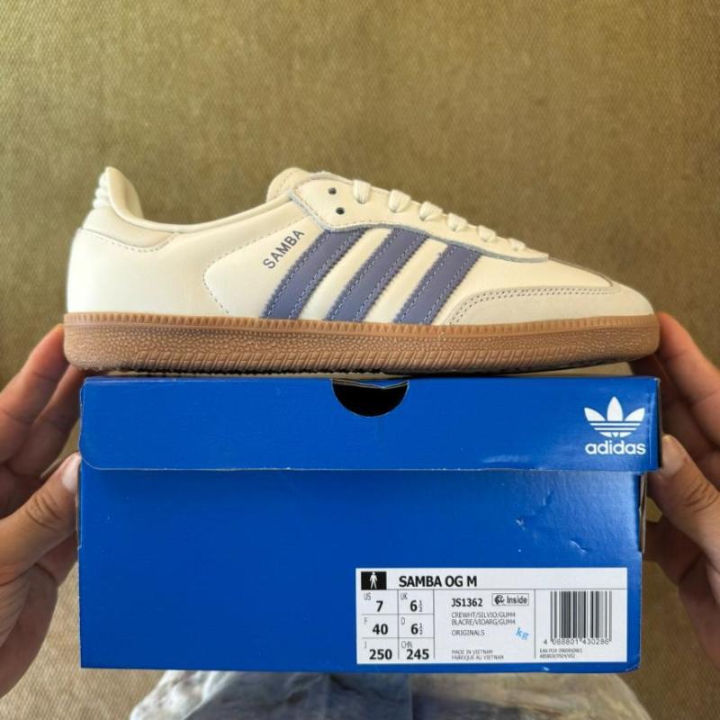 Adidas Samba OG Wonder White Blue Dawn Gum IE7015