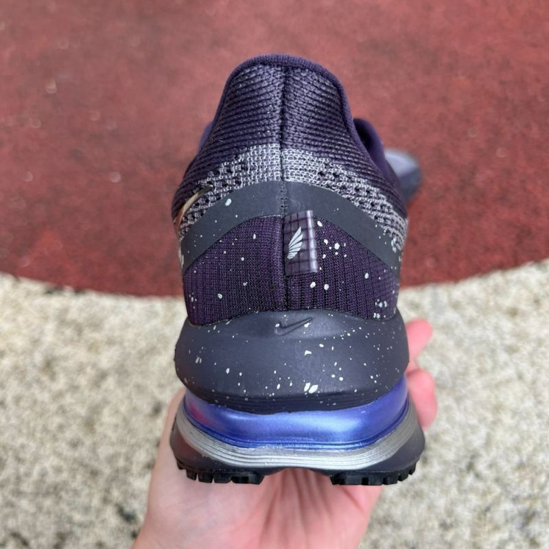 Nike Air Zoom Indigo Speckled Running Shoes with Metallic Silver Swoosh