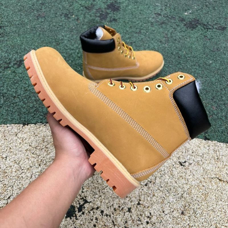 Timberland 6-Inch Premium Waterproof Fur Lined Boots Wheat Nubuck