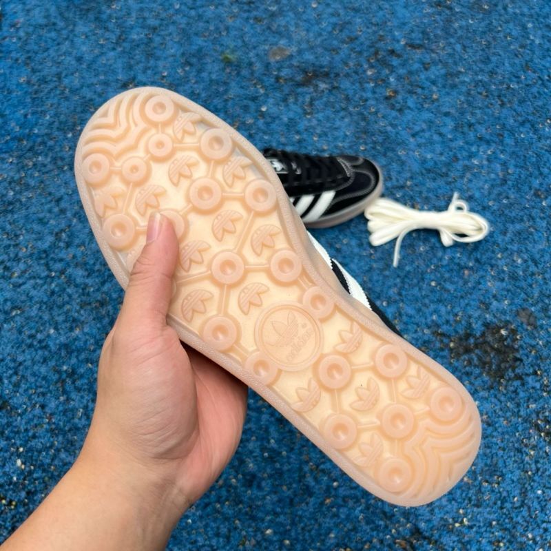 Adidas Gazelle Black White Gum Sole Sneakers