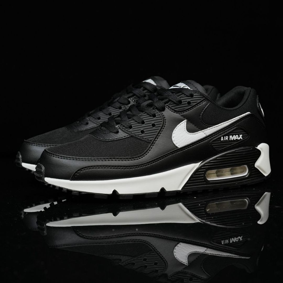 Nike Air Max 90 Leather Black White 302519-001