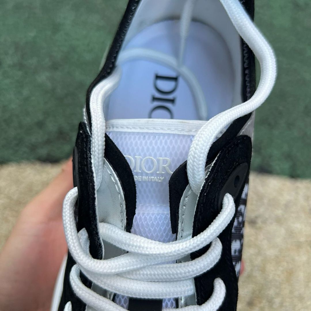 Dior B30 Sneaker Black and Grey Dior Oblique Technical Mesh and Suede