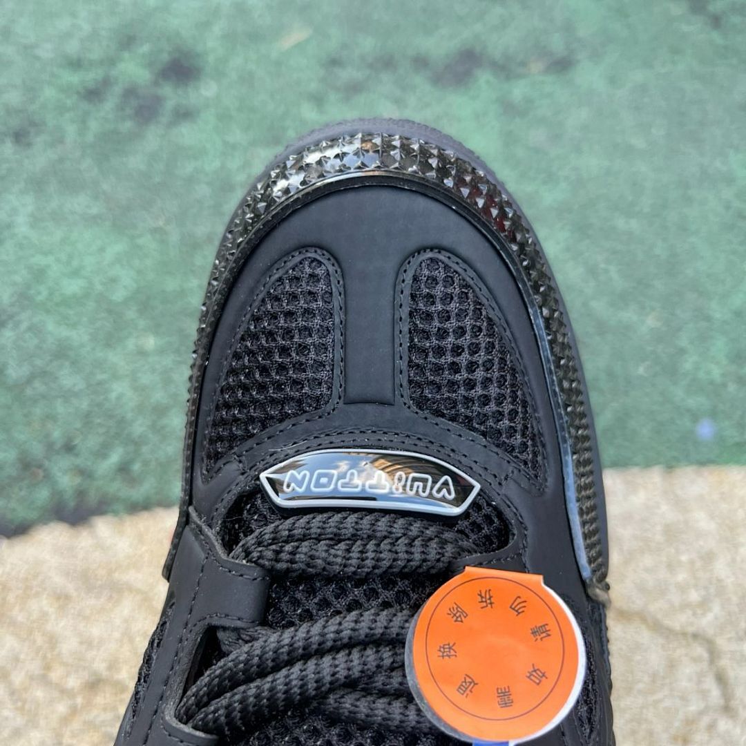 Louis Vuitton LV Trainer Sneaker Black Strass Rhinestone Embellished