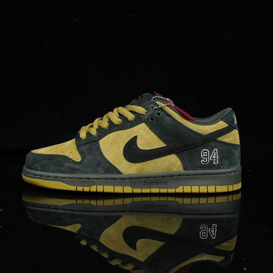 Nike SB Dunk Low x Supreme '94 Olive Gold Suede