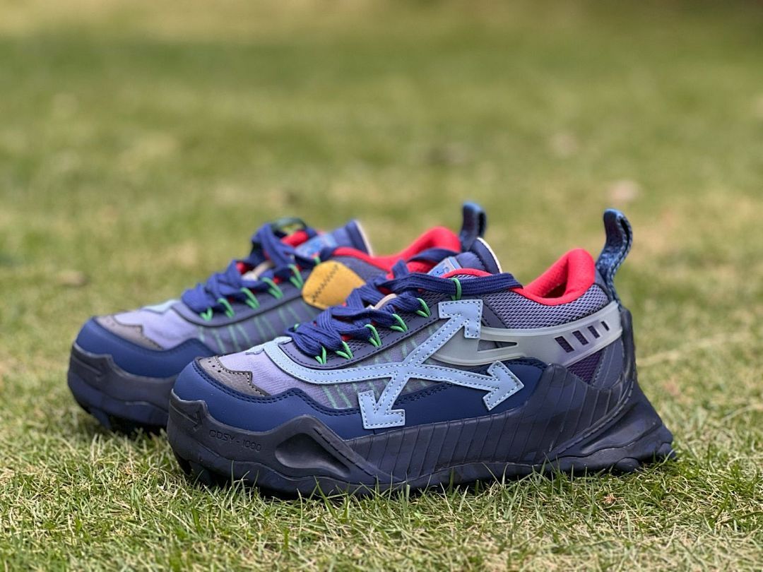 Off-White ODSY-1000 Navy Blue Red Green Multi-Color Sneakers