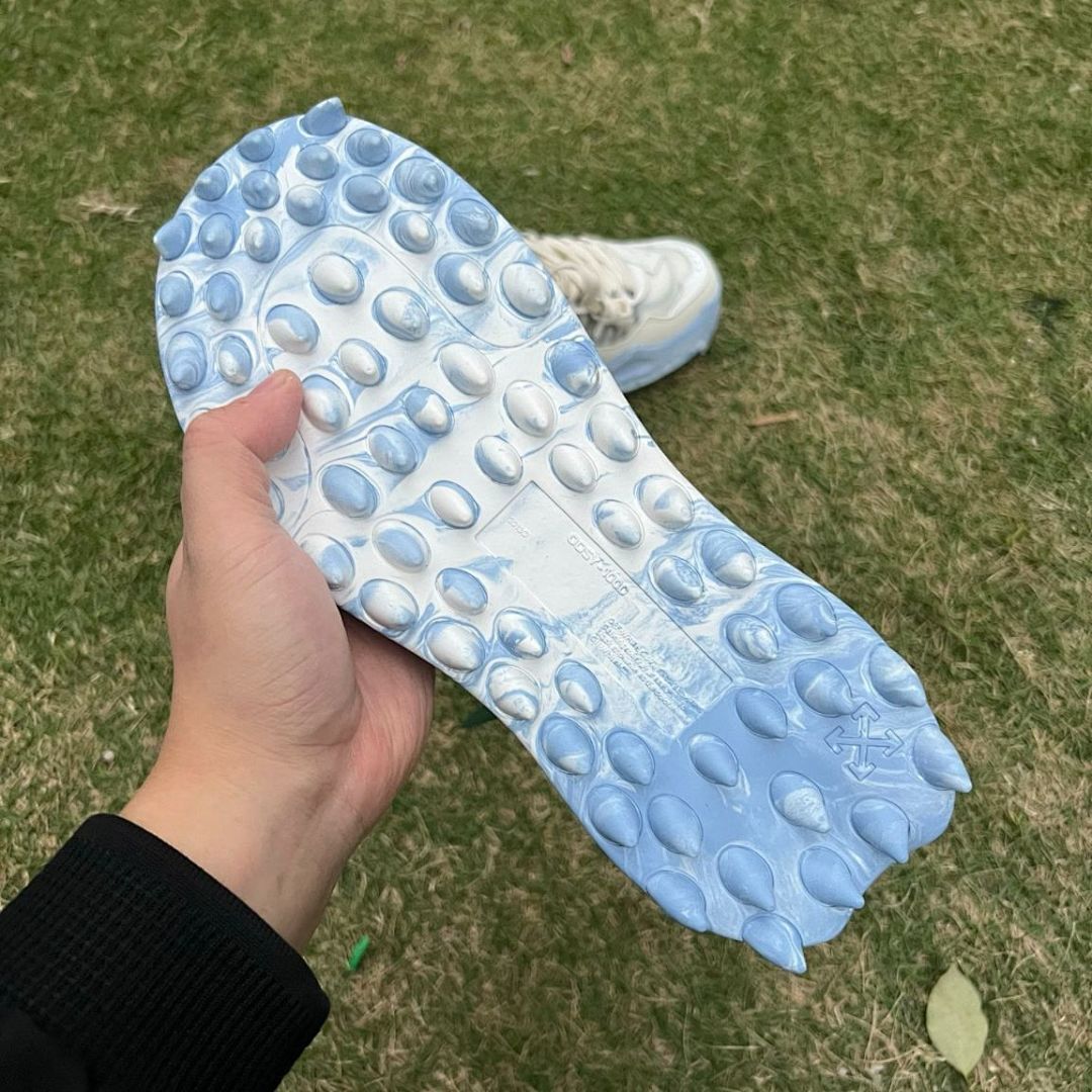 Off-White ODSY-1000 Cream Light Blue Marbled Sole Sneakers Trainers
