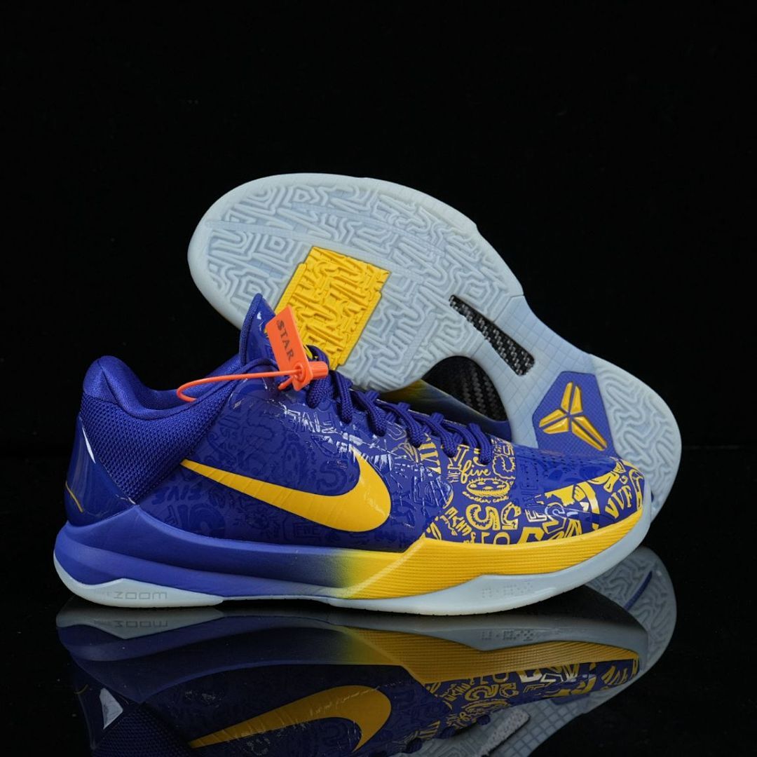 Nike Kobe 5 Protro Five Rings Basketball Shoes Concord Midwest Gold CD4991-400