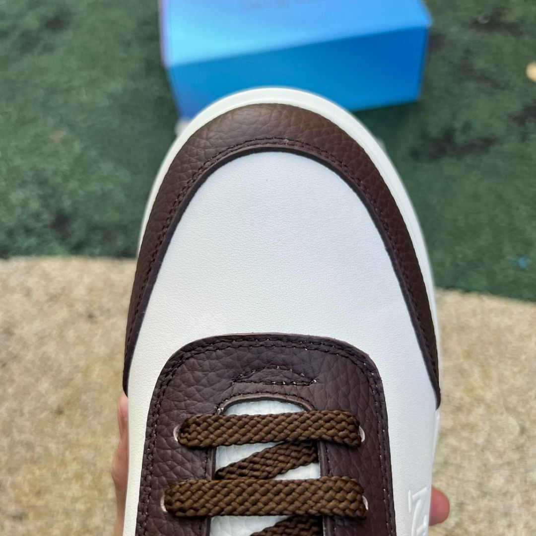 MQUEEN Oversized Platform Sneakers White Brown Leather Chunky Sole Alexander McQueen Style Trainers