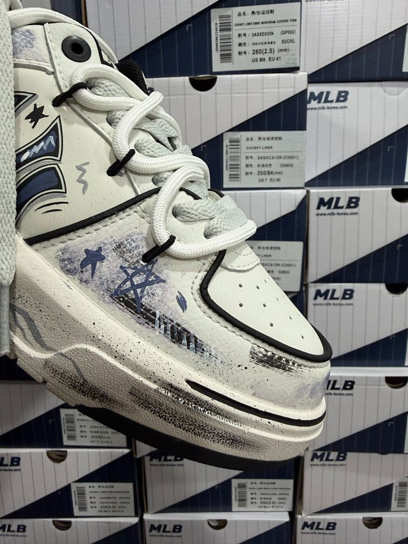MLB New York Yankees Chunky Liner Vintage Denim Sneakers 3ASXVD11N GP001