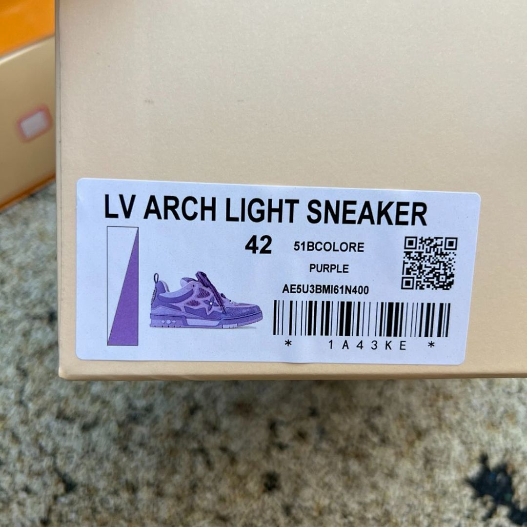 Louis Vuitton LV Squashed Trainer Purple Low Top Sneakers