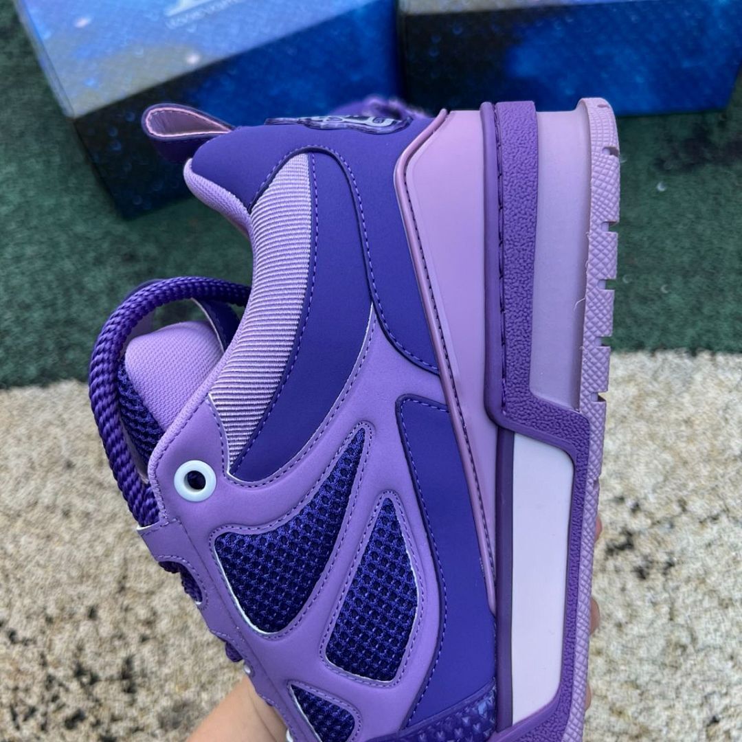 Louis Vuitton LV Squashed Trainer Purple Low Top Sneakers