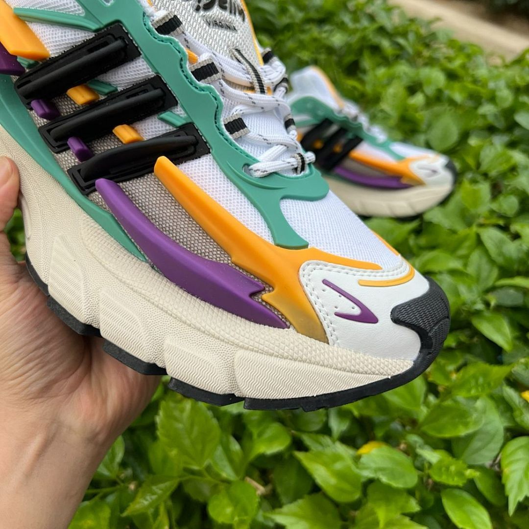 Adidas Response CL Cloud White Collegiate Green Orange Purple Sneakers Running Shoes IE7157