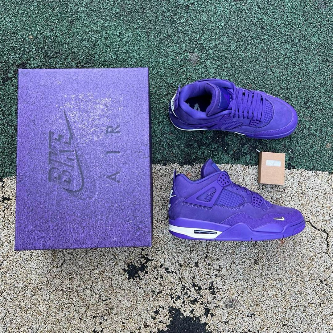 Air Jordan 4 Retro OG BP Purple Youth Sneakers HF4340-500