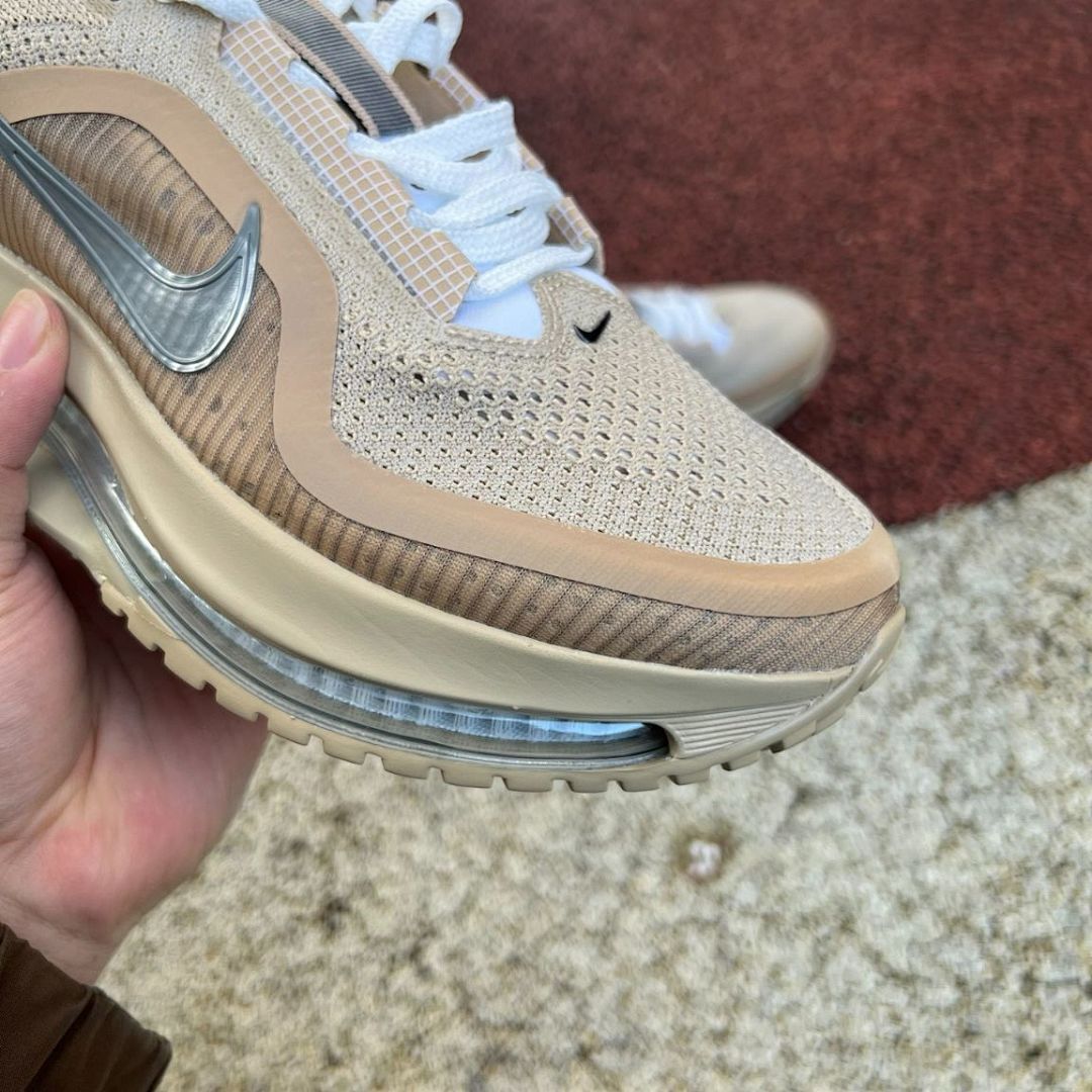Nike V2K Run Light Orewood Brown Metallic Silver Lifestyle Running Sneakers FB8826-101