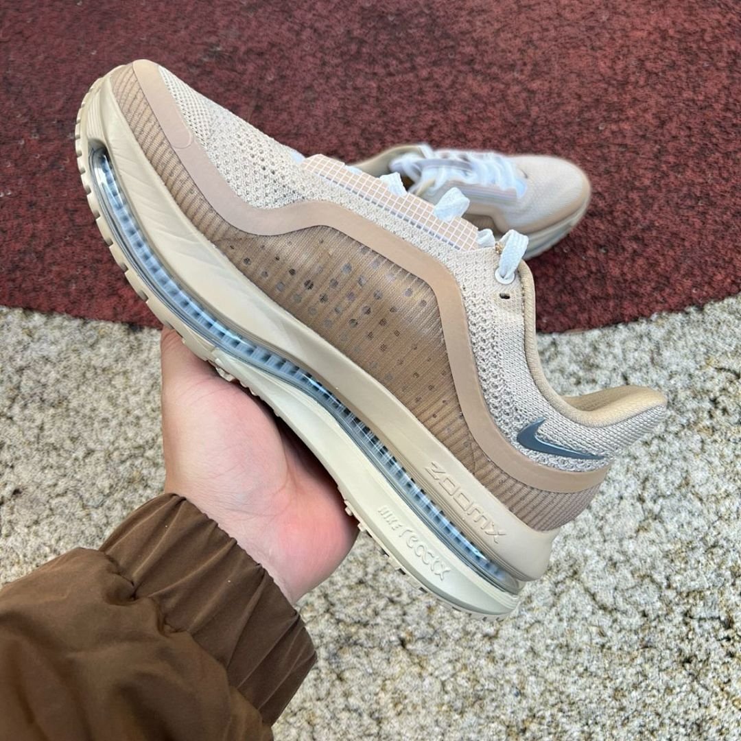 Nike V2K Run Light Orewood Brown Metallic Silver Lifestyle Running Sneakers FB8826-101