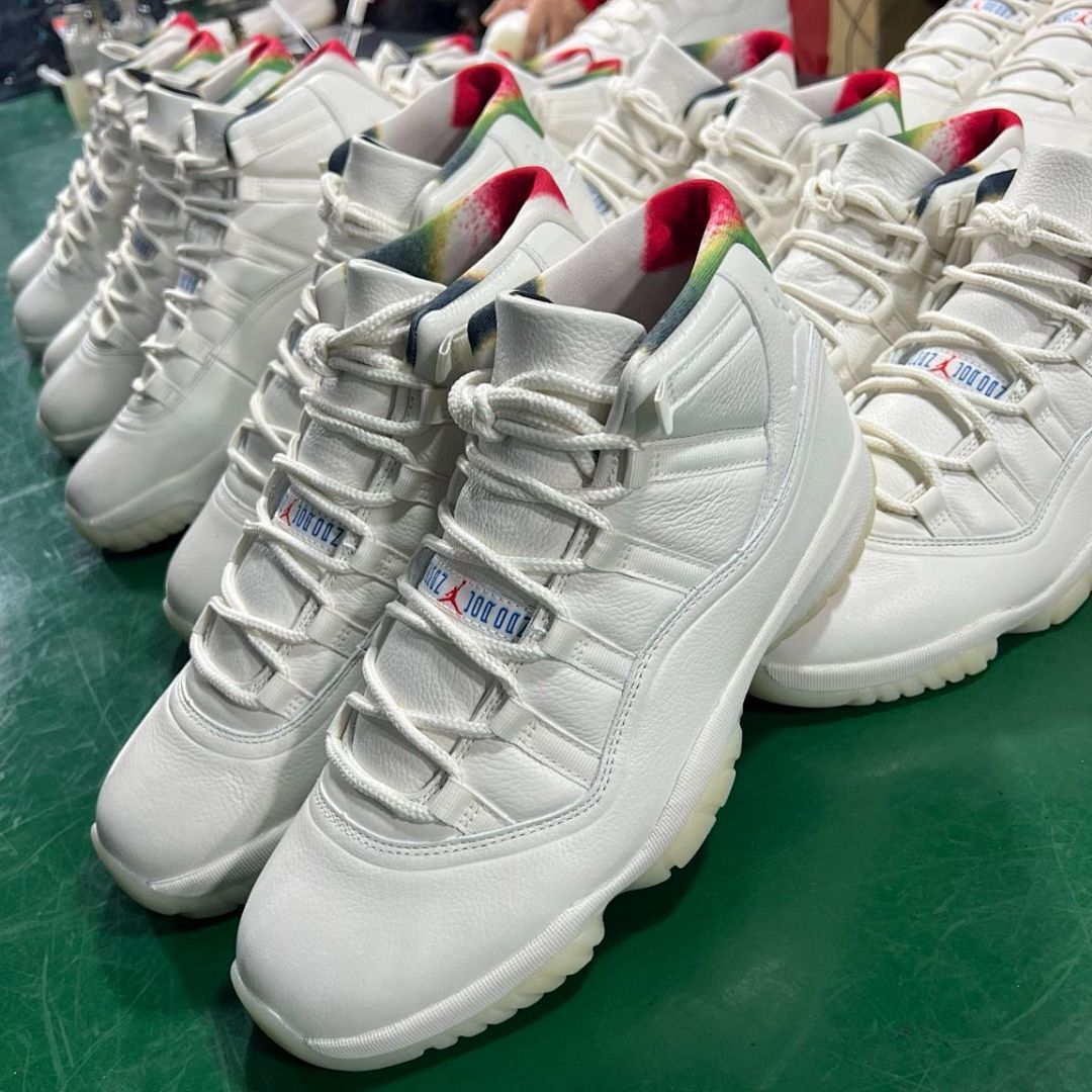 Air Jordan 11 Retro Craft White Tumbled Leather Multi-Color 23