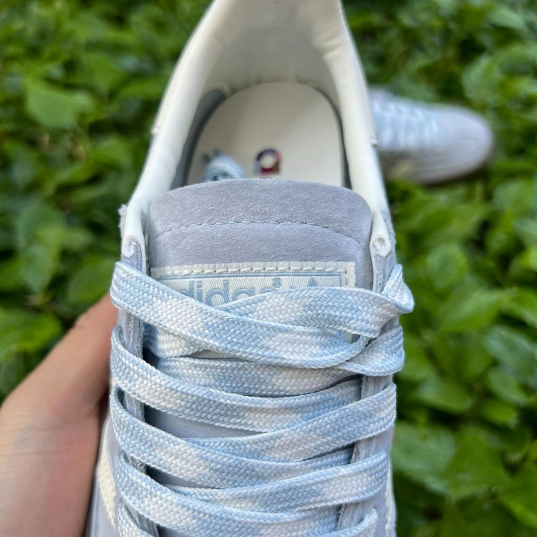 Adidas Handball Spezial Sky Blue Cream White Gum Suede Sneakers