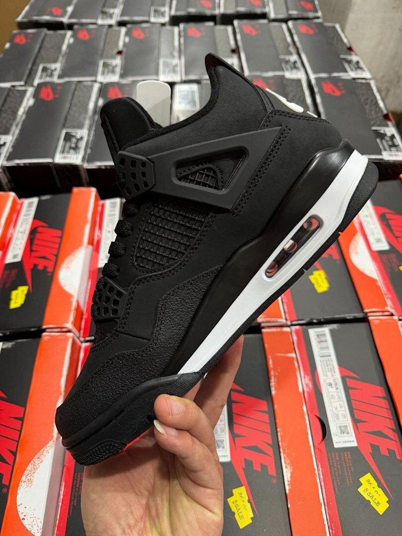 Nike Air Jordan 4 Retro Black White Sneakers