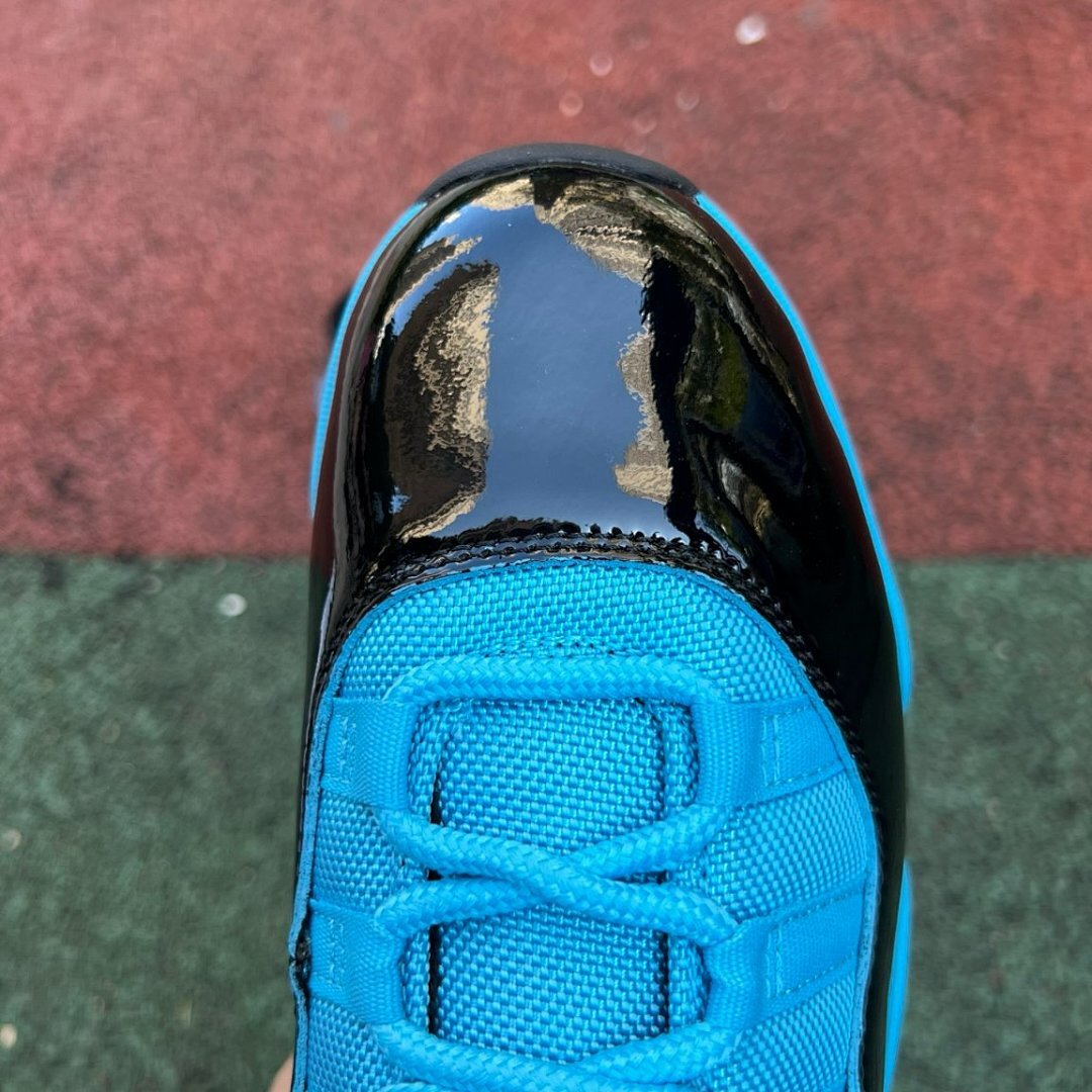 Air Jordan 11 Retro "Pantone" University Blue Black Patent Leather Sneakers Shoes 683072-405