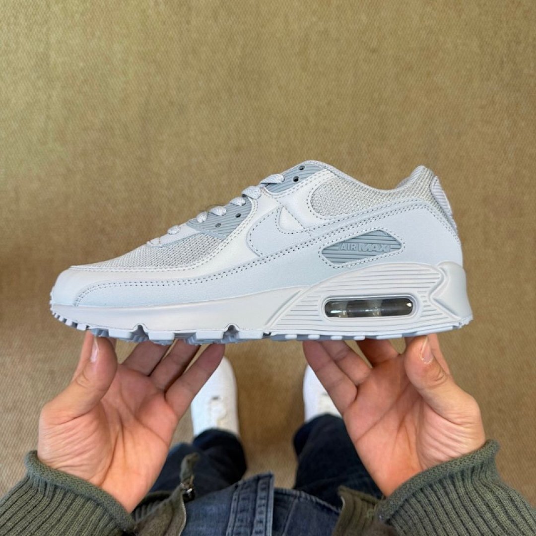 Nike Air Max 90 Pure Platinum Light Grey White Trainers Sneakers - DJ6205-100