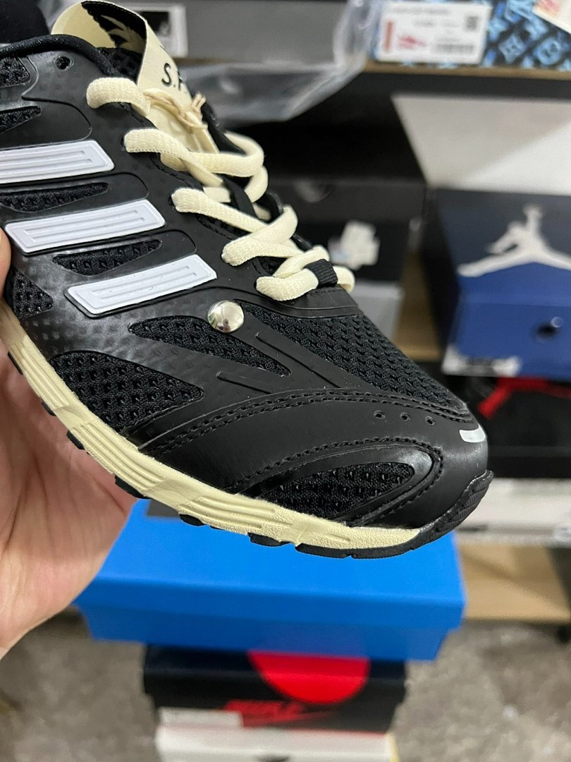 Adidas x SFTM Adizero Adios Pro 3 Black Cream SFTM-006 Running Shoes Sneakers