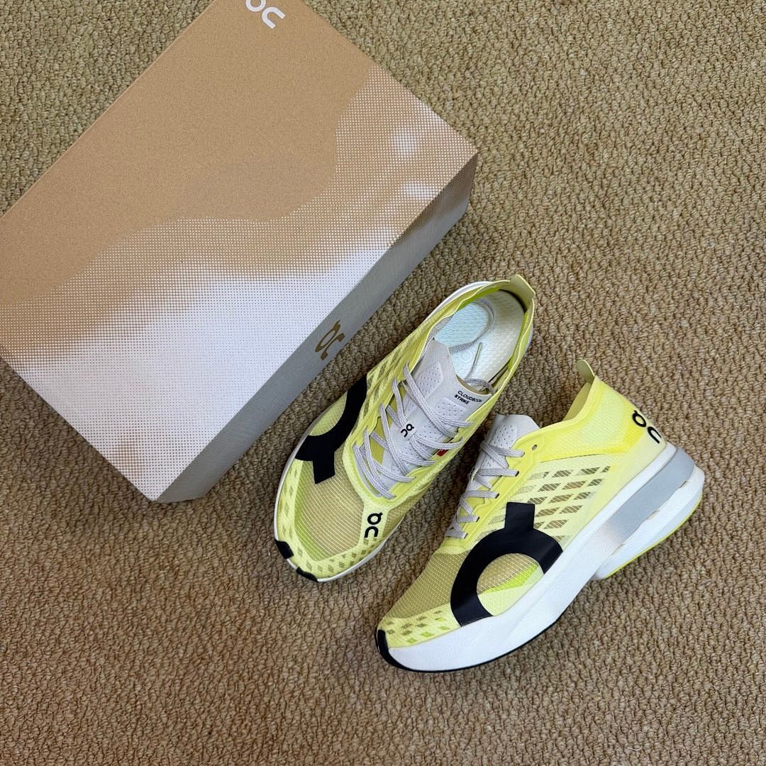 On Running Cloudmonster 2 Men's Road Running Shoes - Undyed White / Limelight (3ME10071380)