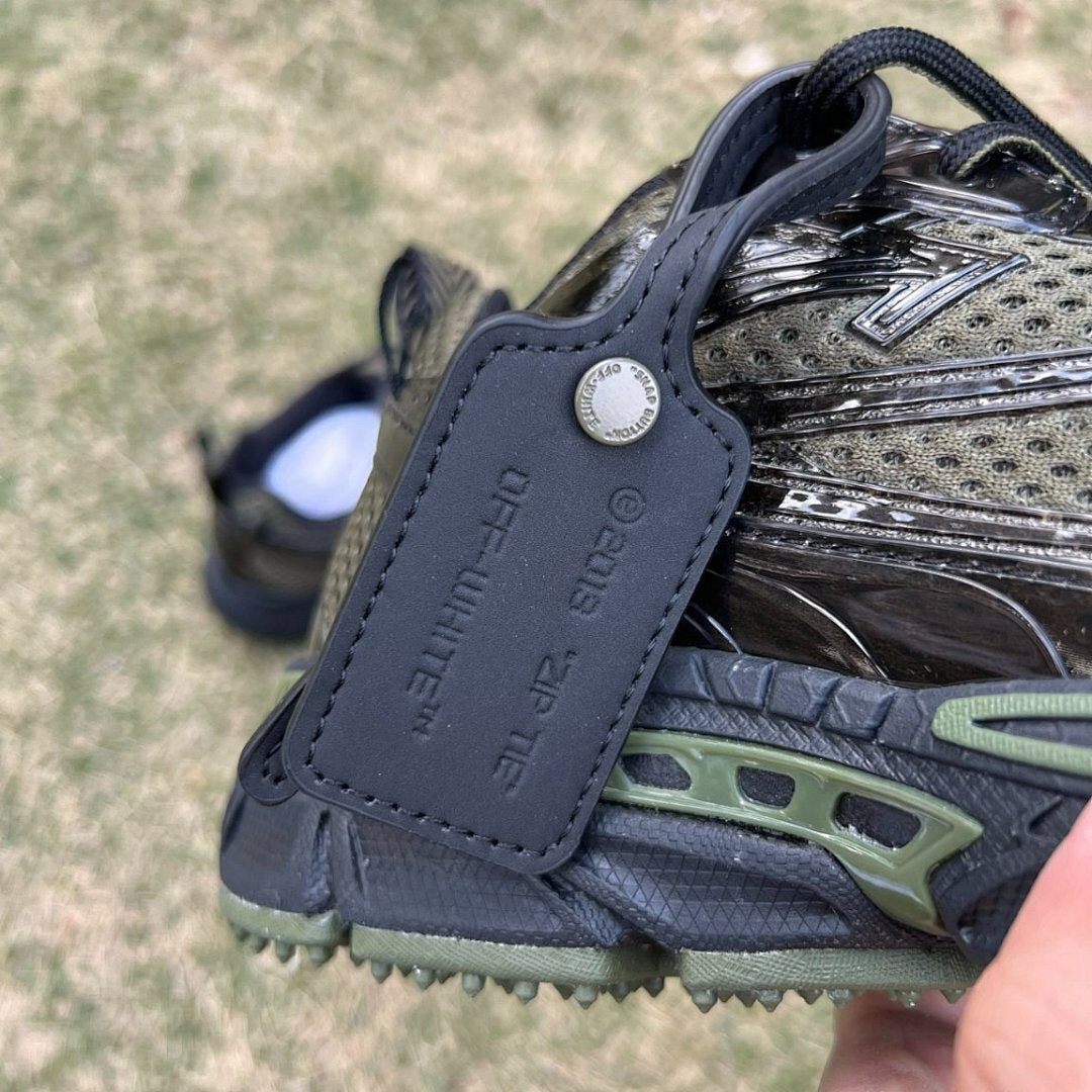 Off-White Lightning Trail Sneakers Olive Green Black