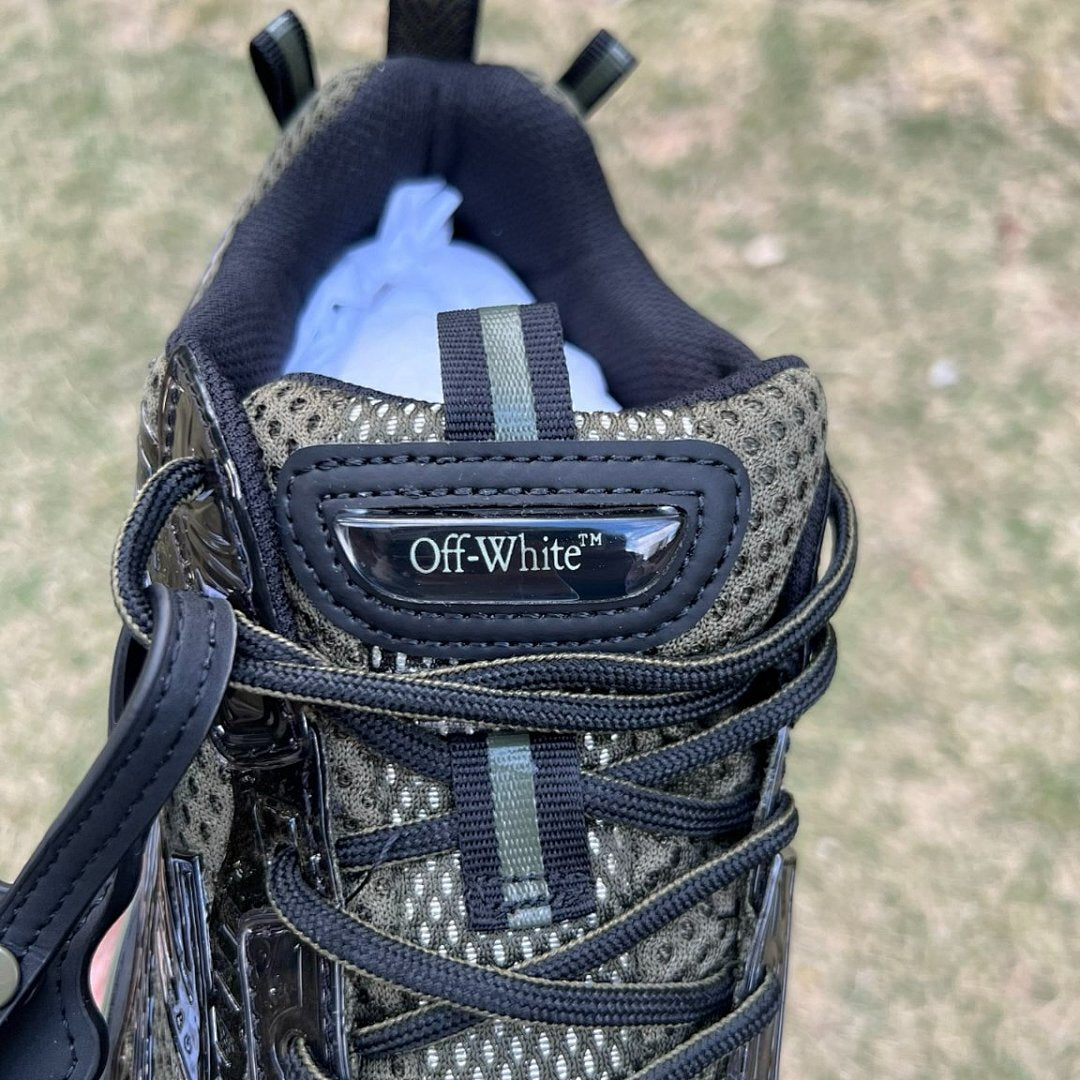 Off-White Lightning Trail Sneakers Olive Green Black