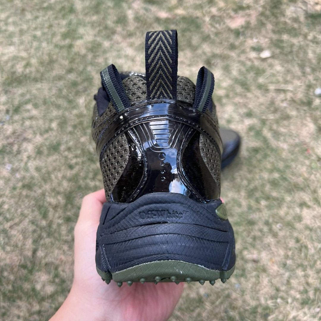 Off-White Lightning Trail Sneakers Olive Green Black