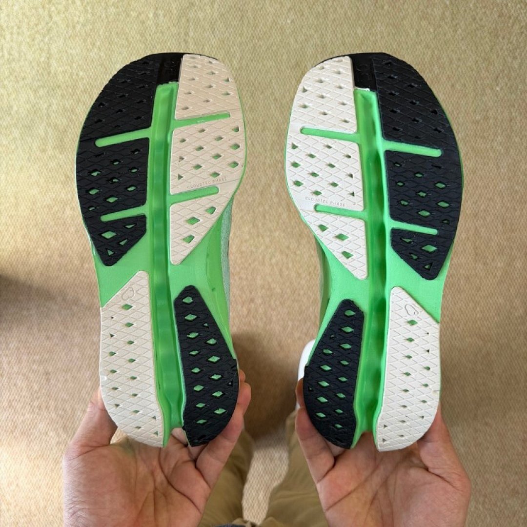 On Running Cloudmonster Men's Women's Max Cushion Road Running Shoes White Lime Green